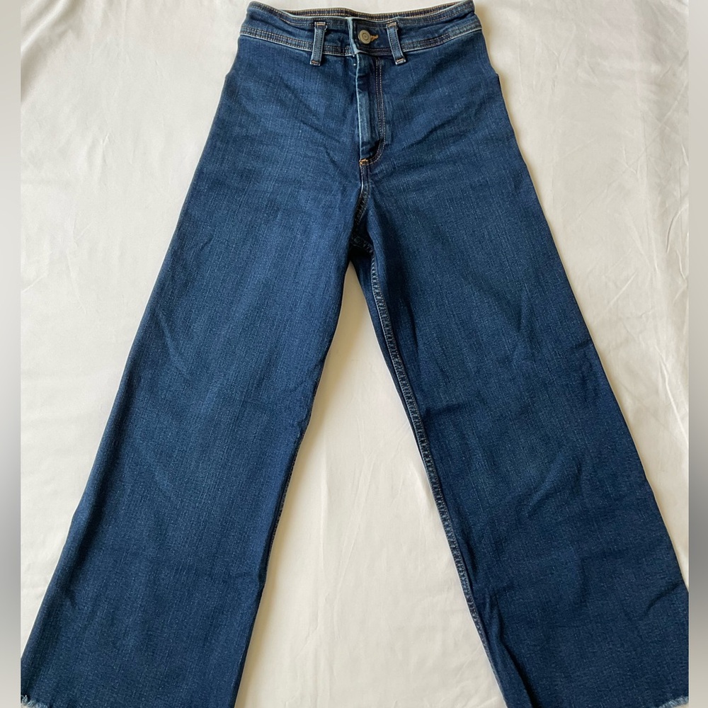 Zara Dark Blue Flare Jeans